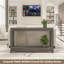 Console de style campagnard avec tablettes de rangement, table de canapé étroite derrière le canapé, table d'entrée avec rangement ouvert, assemblage facile pour le salon, la chambre à coucher ou le couloir