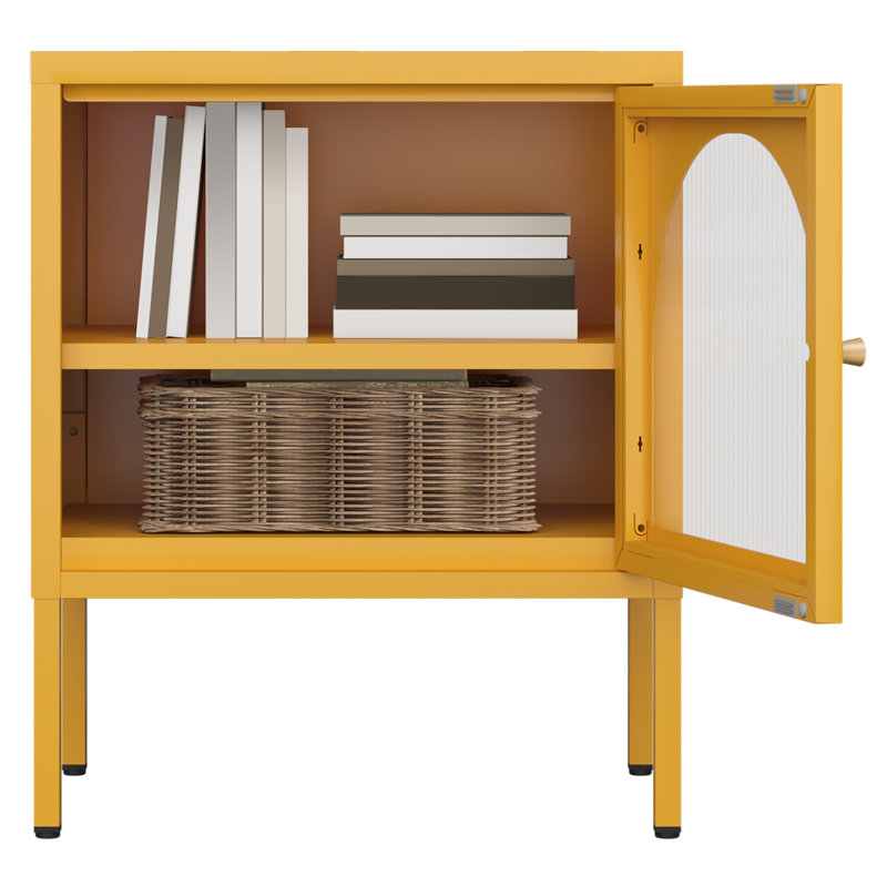 Steel Top End Table Set, Yellow