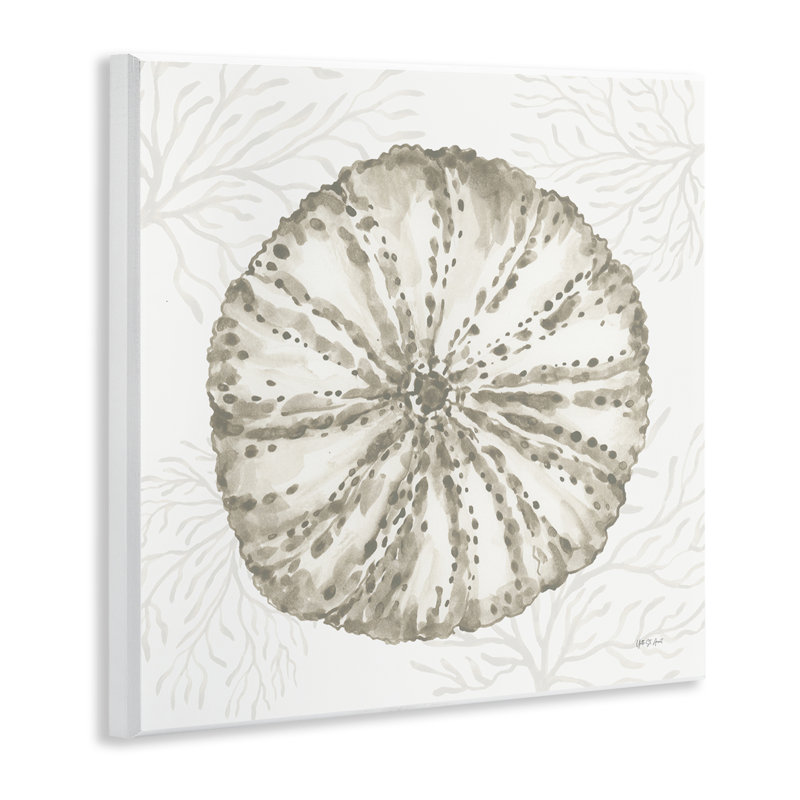 Art mural, ours de mer et corail neutre, design par Yvette St. Amant