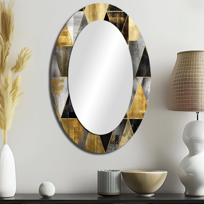 Miroir mural doré moderne, 36 po x 24 po