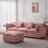 105" Modular Sectional Couch,Upholstered Soft Chenille Fabric Sofa,3 Seater With Ottoman L Shape Sofa-192310021