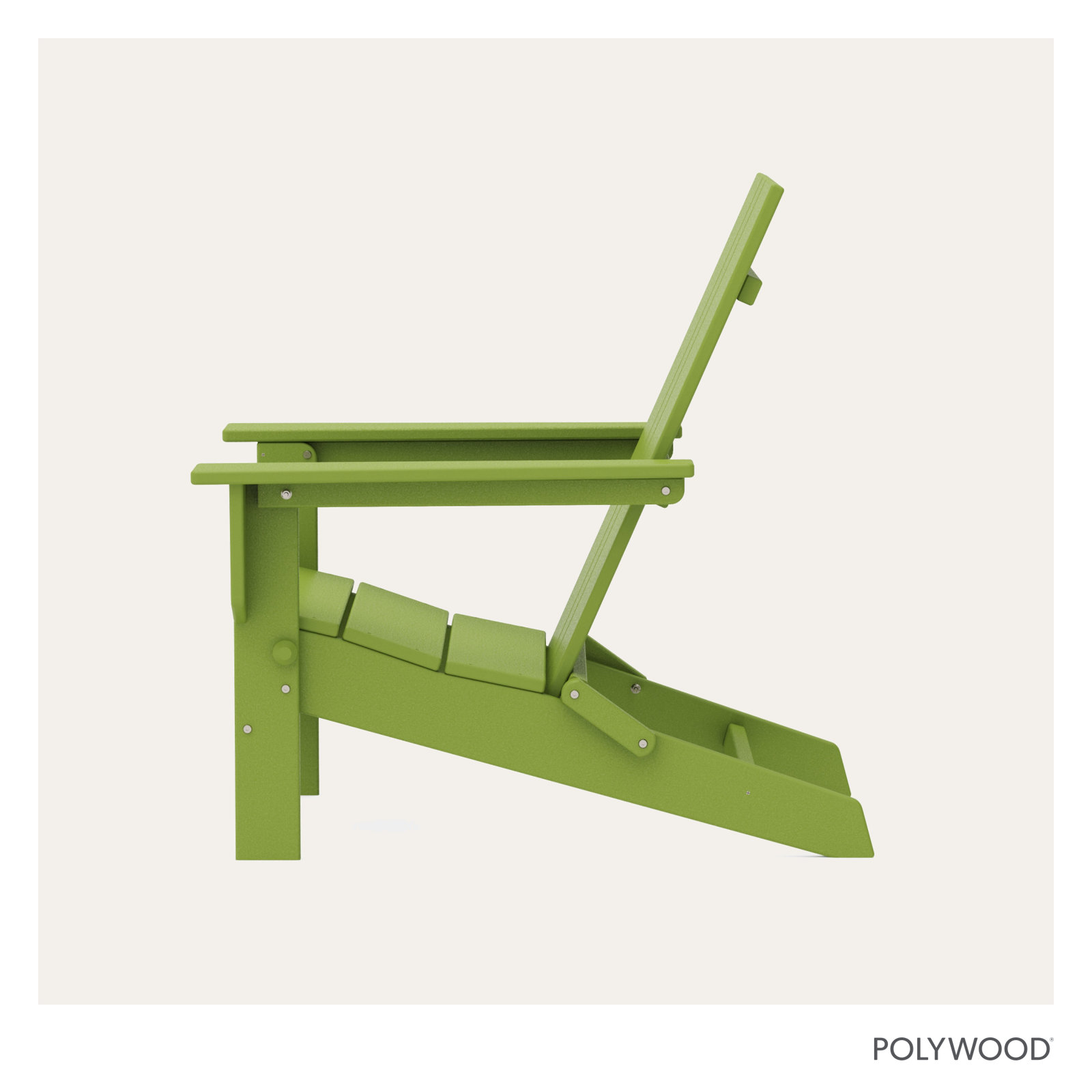 POLYWOOD® Folding Adirondack Chair, Green