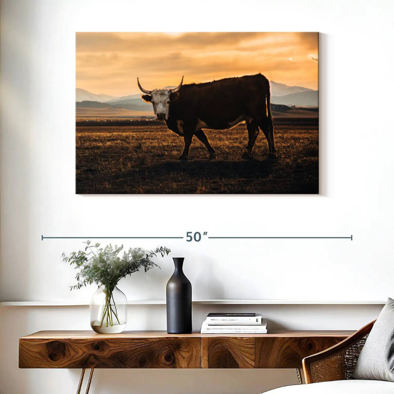 Brampt Looking Bull, 26" H x 39" W
