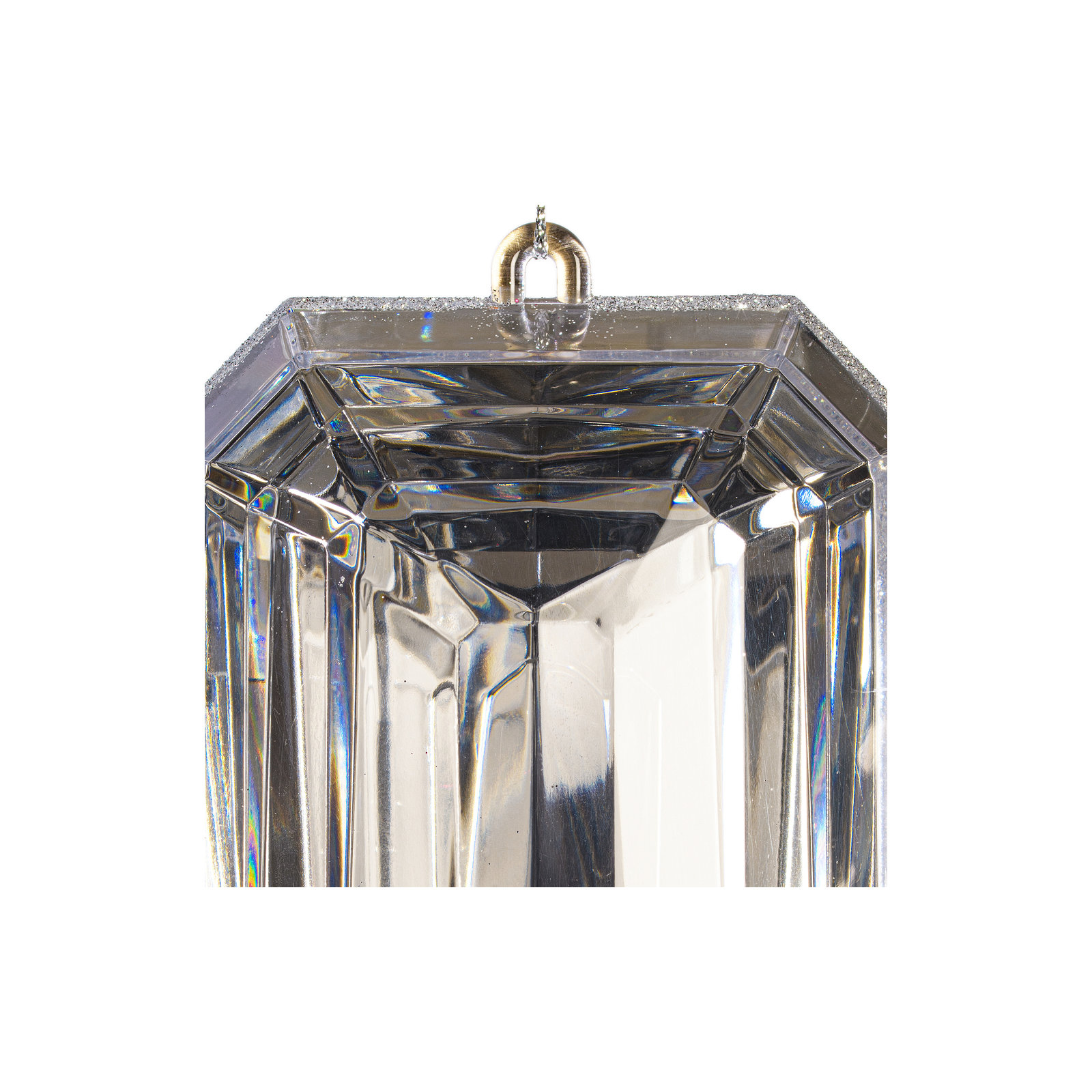 Mappsburg Jewel Glitter Ornament., Silver