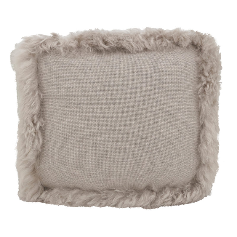 Repose-pieds rembourré Lulie Collection, Lin gris