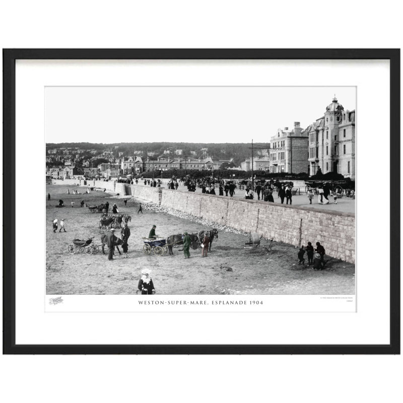 Weston-Super-Mare, Esplanade 1904 - Single Picture Frame Print, 40cm H X 50cm W x 2cm D
