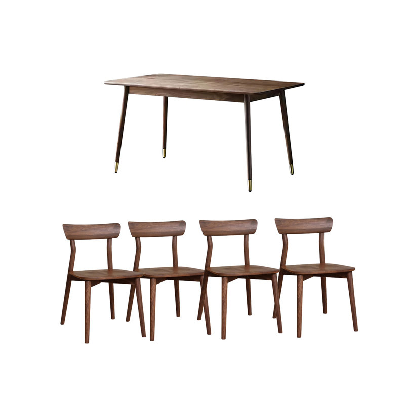 Solid wood table set, 29.52"H x 55.11"L x 31.49"W