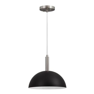 Bari 1-Light 13" Dome Modern Pendant Light