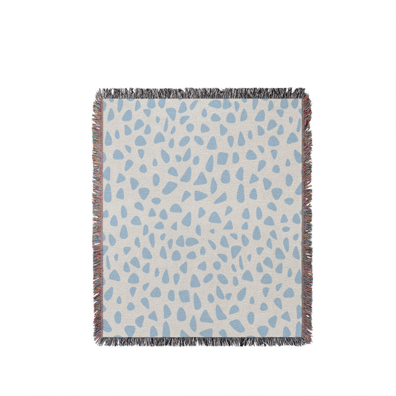 Jeté en coton Kambili, 60 po x 80 po, Ciel