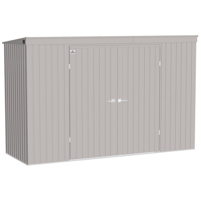 Remise de rangement en acier Elite, 10 x 4, gris froid