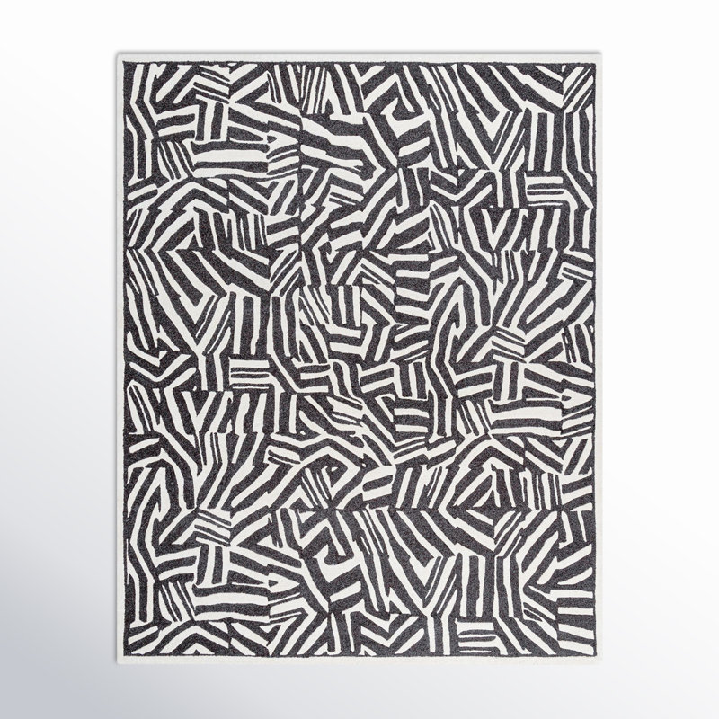 Analeya Hand Tufted Wool Indoor Rug, Rectangle 5' x 7'6"