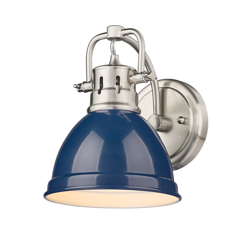 Dimmable Vanity Light, Pewter, Navy Blue