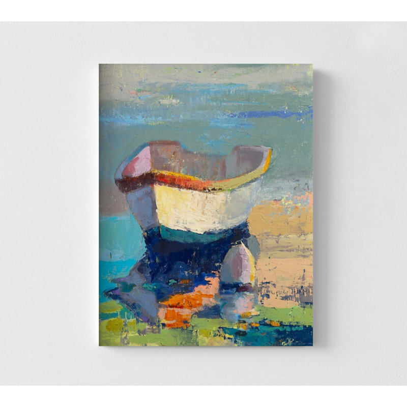 «Bottle Green Boat» par Beth A. Forst, impression d'affiche murale sur le thème d'un complexe nautique, Tropical Boat