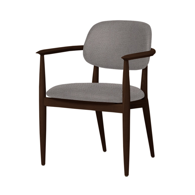 Chaise Slow de Space Copenhagen, Chêne brun foncé, Revive 1324