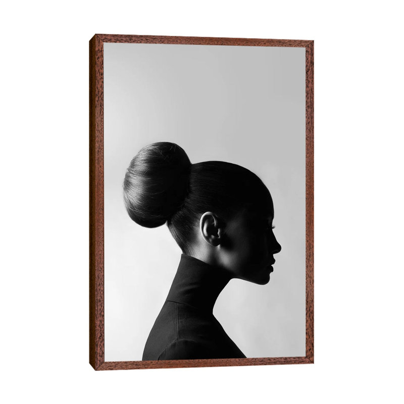 Neck Up - Print on Canvas, Classic Brown Wood Framed, 66.04cm H x 45.72cm W x 3.81cm D