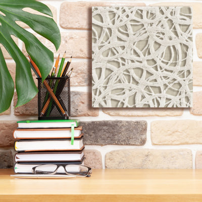  «Endless Circles Front Linen» par Wild Apple Portfolio, art mural sur toile, 12 po x 12 po