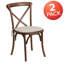 Chaise de bistro empilable à dossier croisé en bois avec coussin Aroust Series-1880886583-1980228610