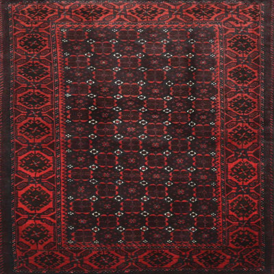 Tapis traditionnel rouge / noir Ardin