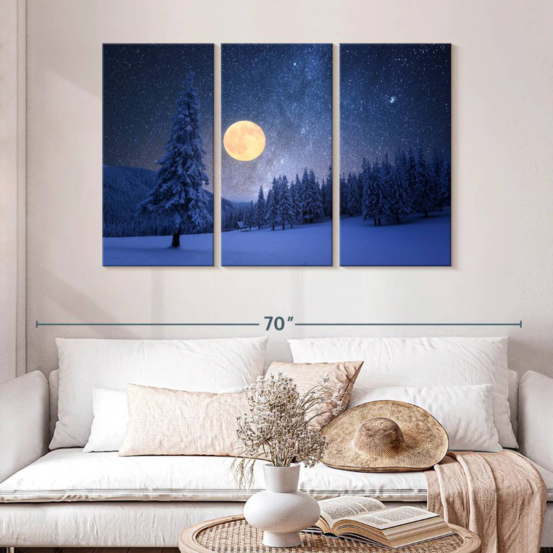 Alvord Yellow Moon In Winter, 32" H x 50" W