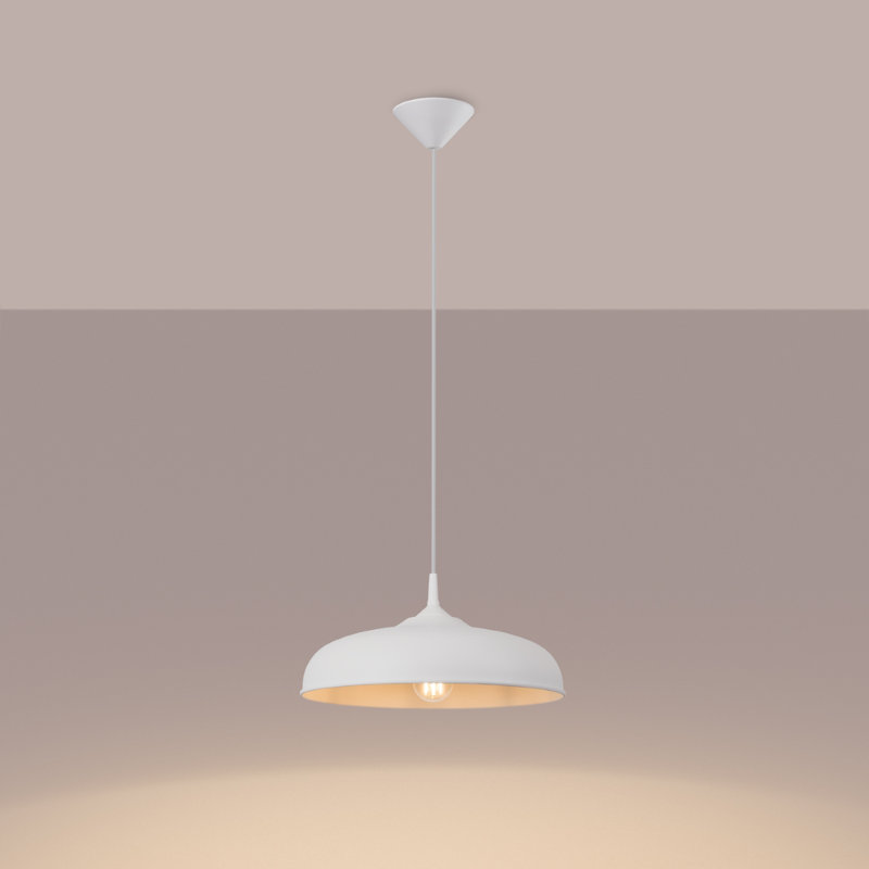 1 - Light Stainless Steel Pendant, White