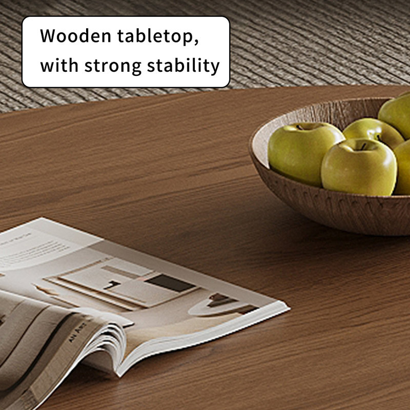 Ensemble de table basse mobile avec rangement et roulettes, H 17,71 po x L 39,37 po x l 21,65 po, Brun noisette, Noir