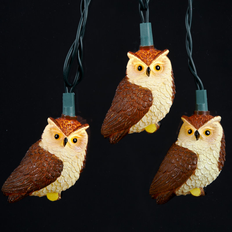 Guirlande de 10 lumières Owl, Brun