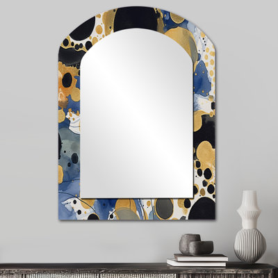 Laurier - Miroir abstrait en métal