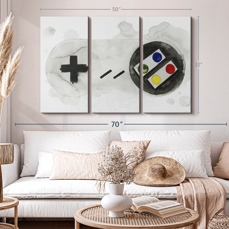 «Gamer II» sur toile, H 32 po x l 50 po x P 1,25 po