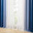 Ombre Blackout Curtains 4 Pcs Set Mix & Matched - 2 Pcs Leaf Sheer Lace & 2 Pcs Ombre Blackout Room Darkening Window Curtains for Bed Room Living Room 63 Inch Long Grommet Thermal Insulated Sunlight Blocking Noise Reducing  Navy Blue Color-447374072-447374053