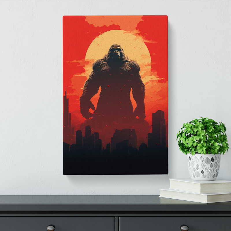 King Kong Minimalism - No Frame Print, 60cm H x 40cm W x 3cm D