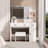 Dressing Table With LED 3-Colour Illuminated Mirror And Power Outlet
