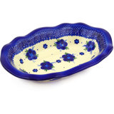 Bleu-belle Fleur Stoneware Salad Bowl
