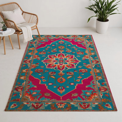 Tapis bleu intérieur et extérieur Tabriz