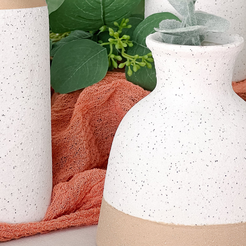 Ensemble de 3 bouteilles décoratives en bois Darreion