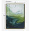 «Serene Green», art abstrait encadré