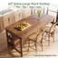 Solid Wood Farmhouse Kitchen Island with 2 Open Storage Shelves, Brown-398102393