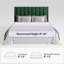 Lit plateforme tapissier en velours avec tête de lit Modern-982473077-982473086