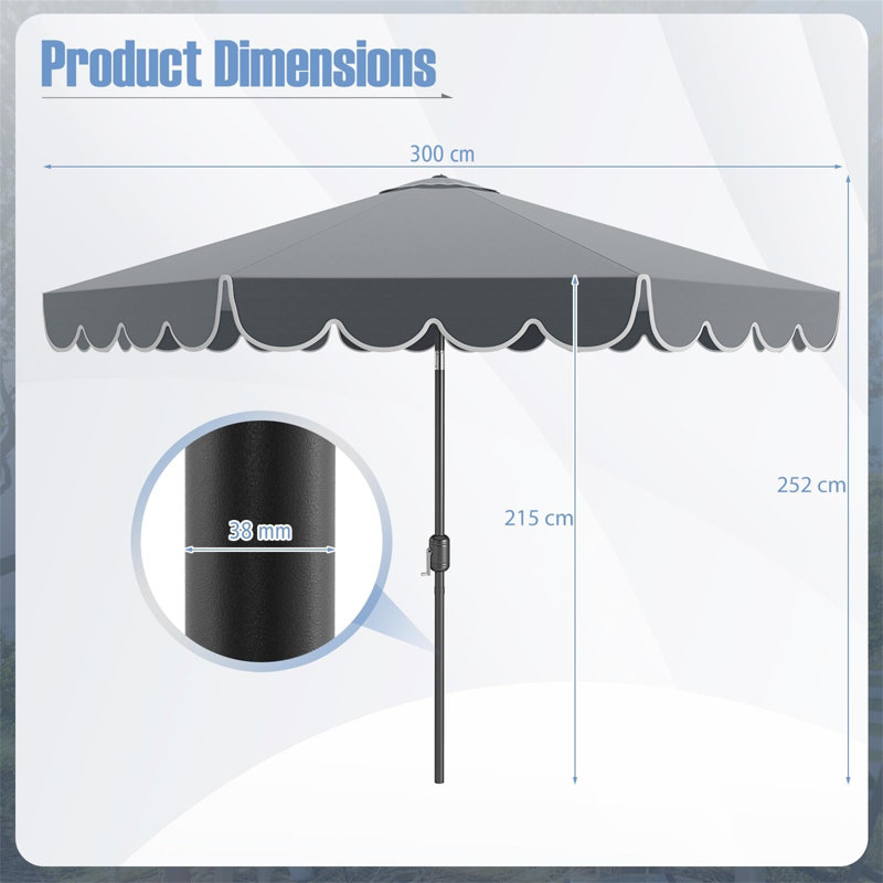 300cm Market Parasol