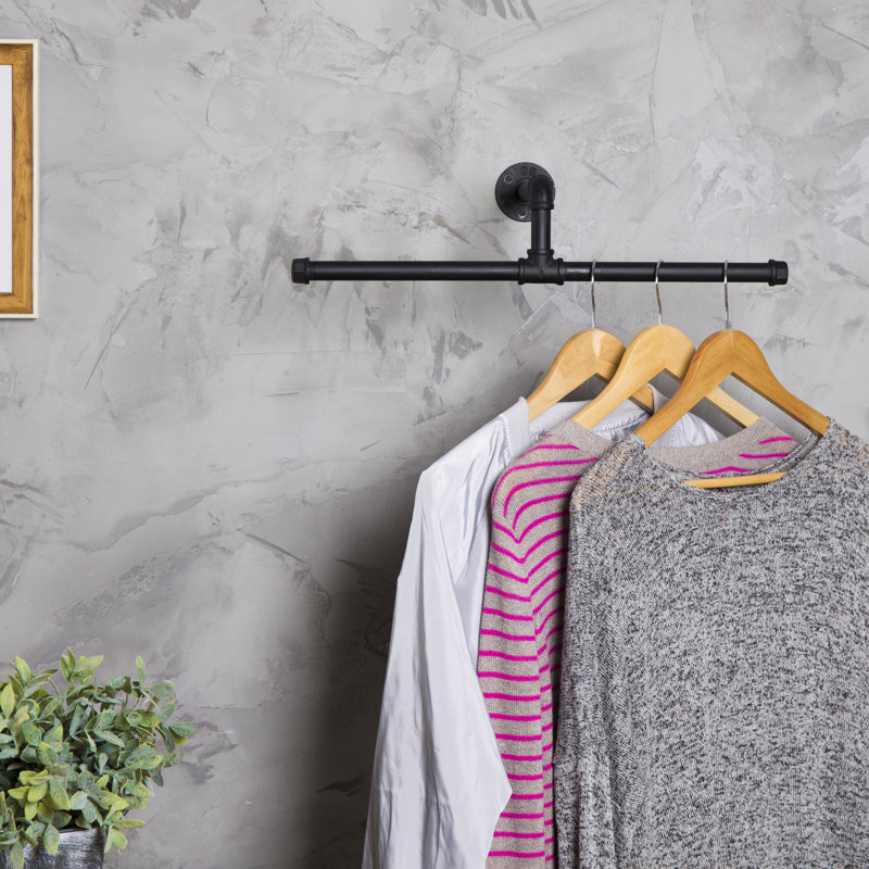 Clarkston 19.9'' Metal Industrial Pipe Clothing Rack
