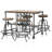 Serko Solid Wood 5-Piece Pub Dining Table Set-104886024