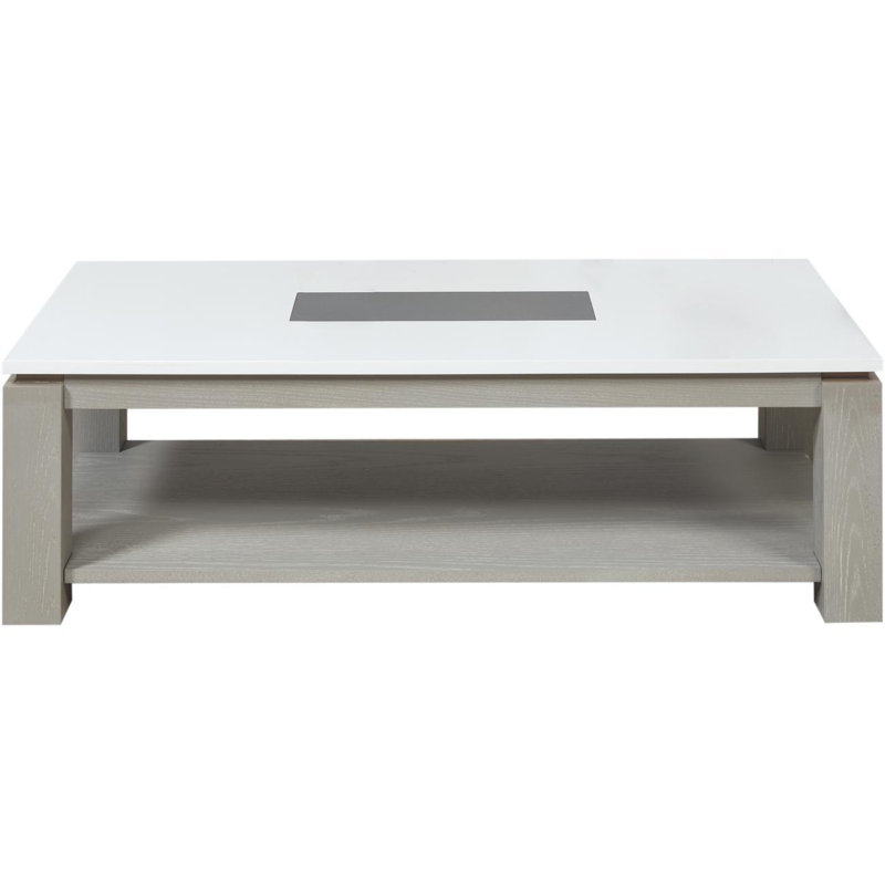 Kaelynn Solid Wood Four Leg Coffee Table with Storage