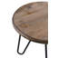 Table basse Bryant, style rustique moderne avec pieds en métal noir