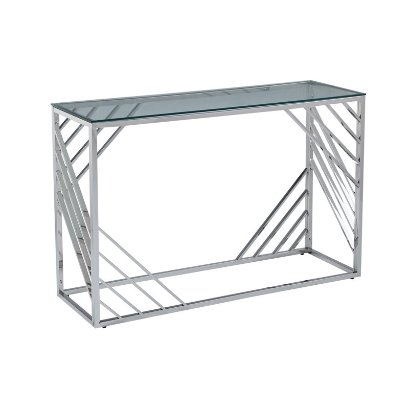 Ayline 120cm Glass Top Console Table
