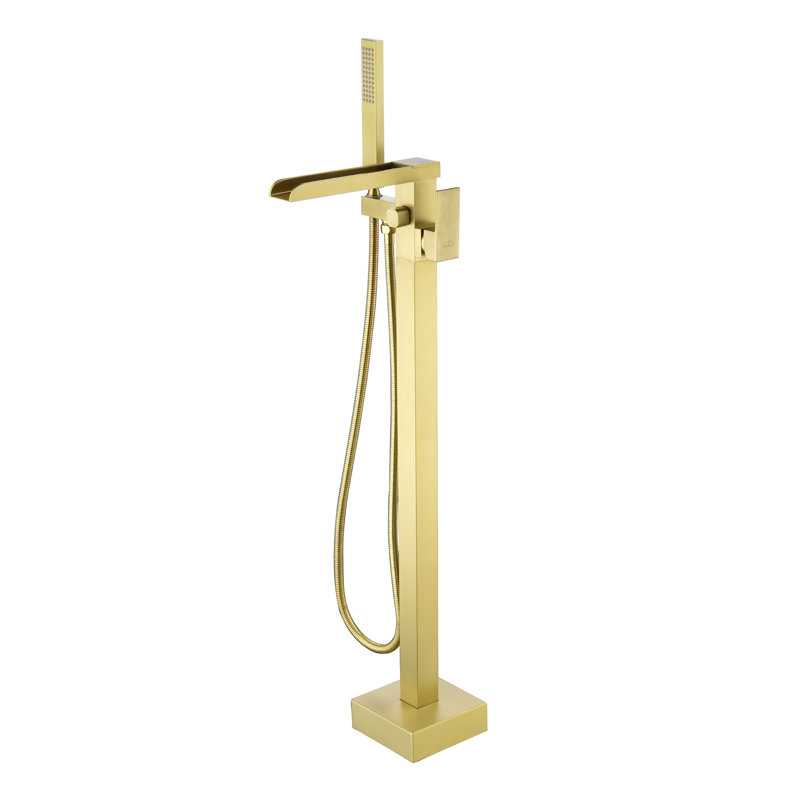 1 Handle Floor Clawfoot Tub Faucet with Diverter