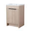 Meuble-lavabo autoportant avec lavabo en résine blanche