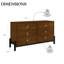 Commode en bois massif Lillemor