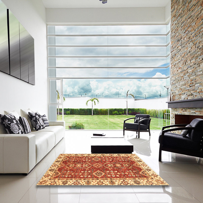 Tapis abstrait à motif abstrait 3173, Carré 8 pi