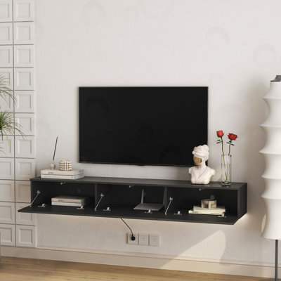 Meuble télé flottant avec DEL