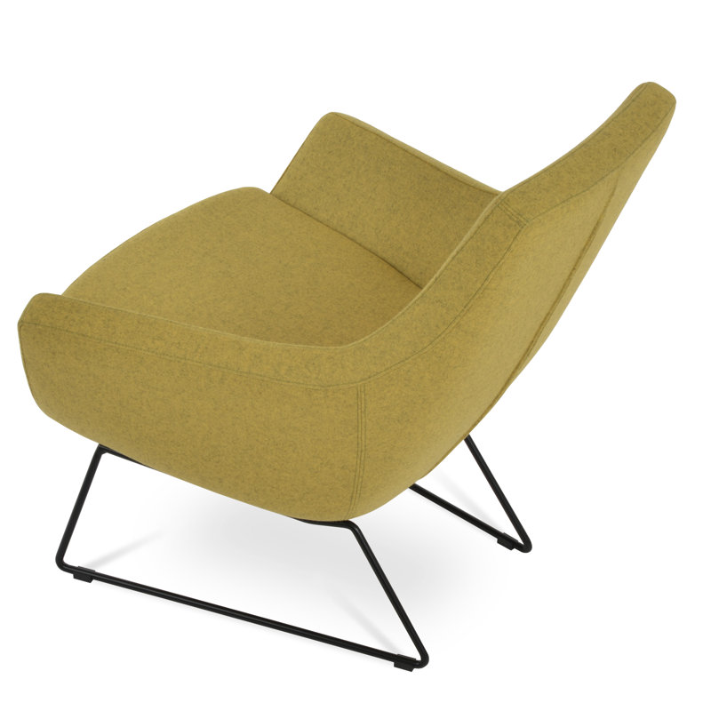 Rebecca Black Wire Lounge Chair, Amber Wool