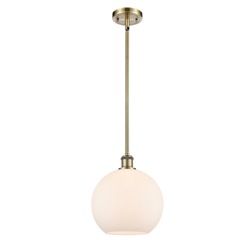 Luminaire suspendu conique 1 lumière, DEL, Blanc mat